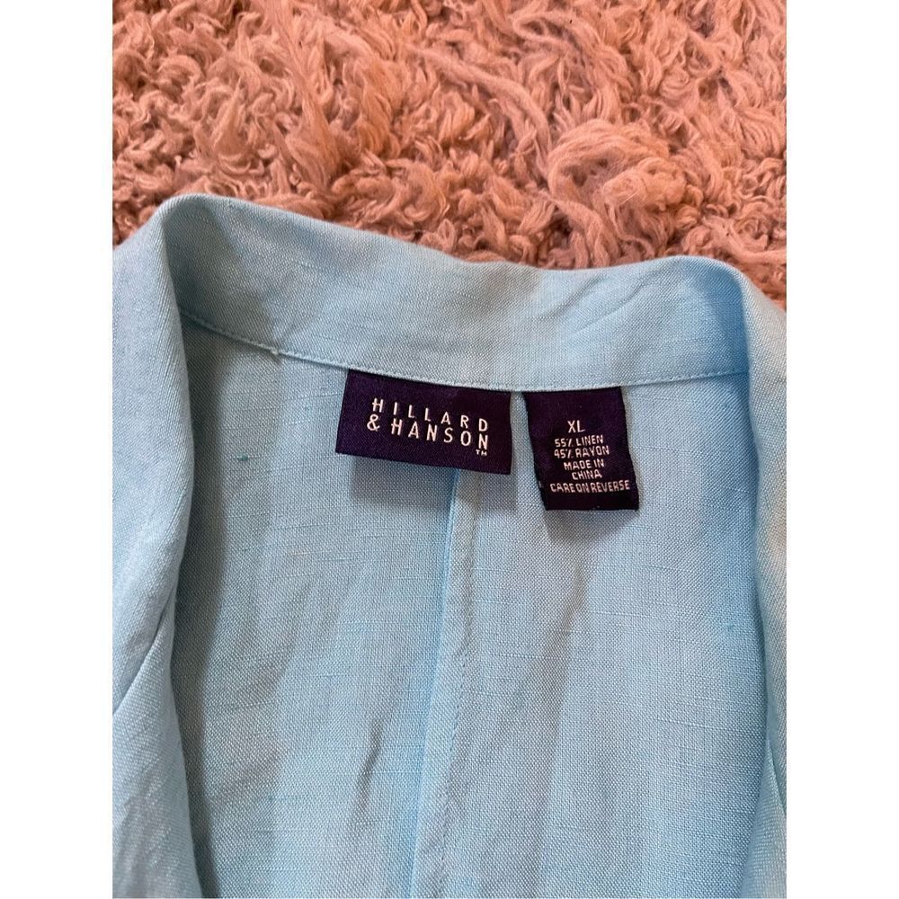 Vintage women’s blue linen blend blazer size xl - Picture 4 of 4